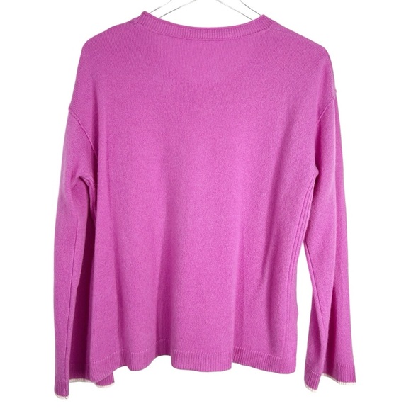 SPLENDID Collection Pink Cashmere Long Sleeve Crewneck Medium - Picture 6 of 9